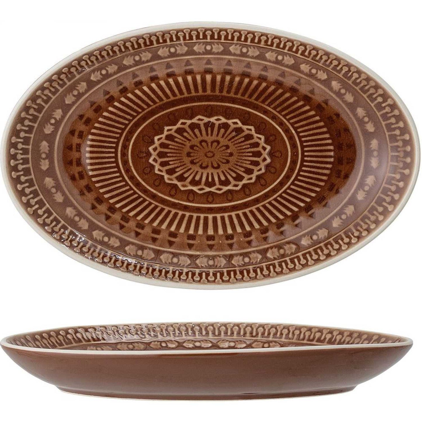 Bloomingville - Rani serving plate, brown