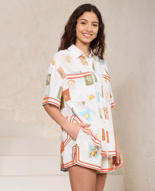 Iris Maxi | Maya Print Shirt