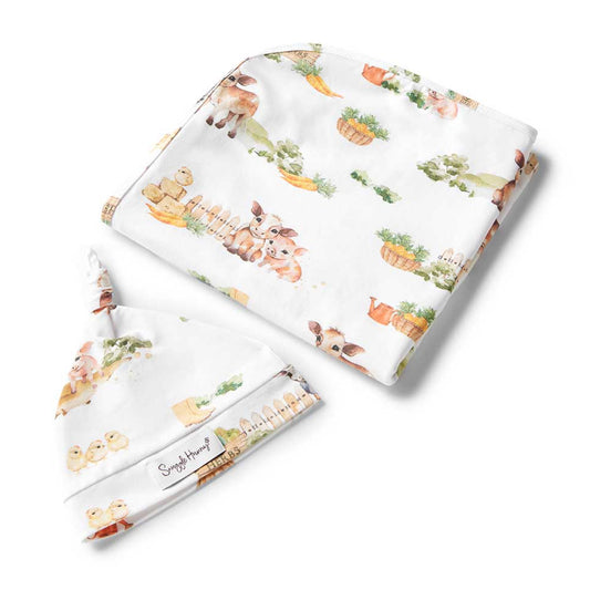 Cotton Baby Wrap Set | Farm
