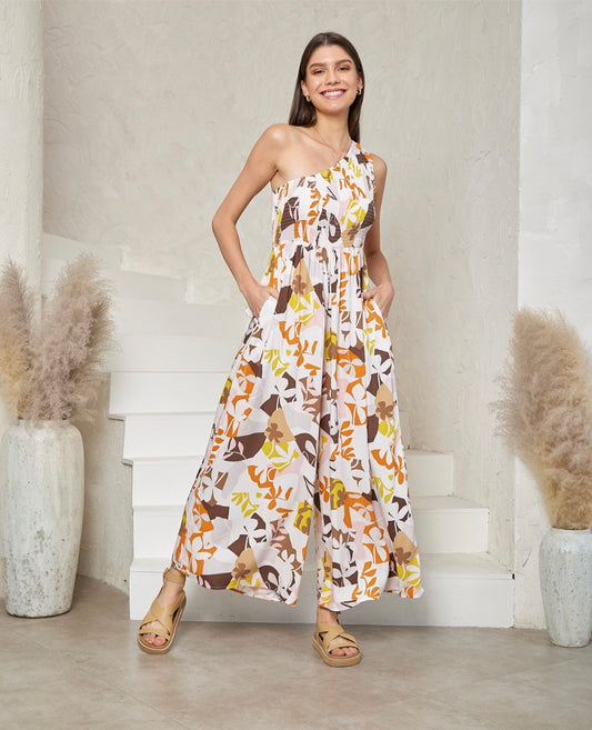 Iris Maxi | Megan One Shoulder Jumpsuit