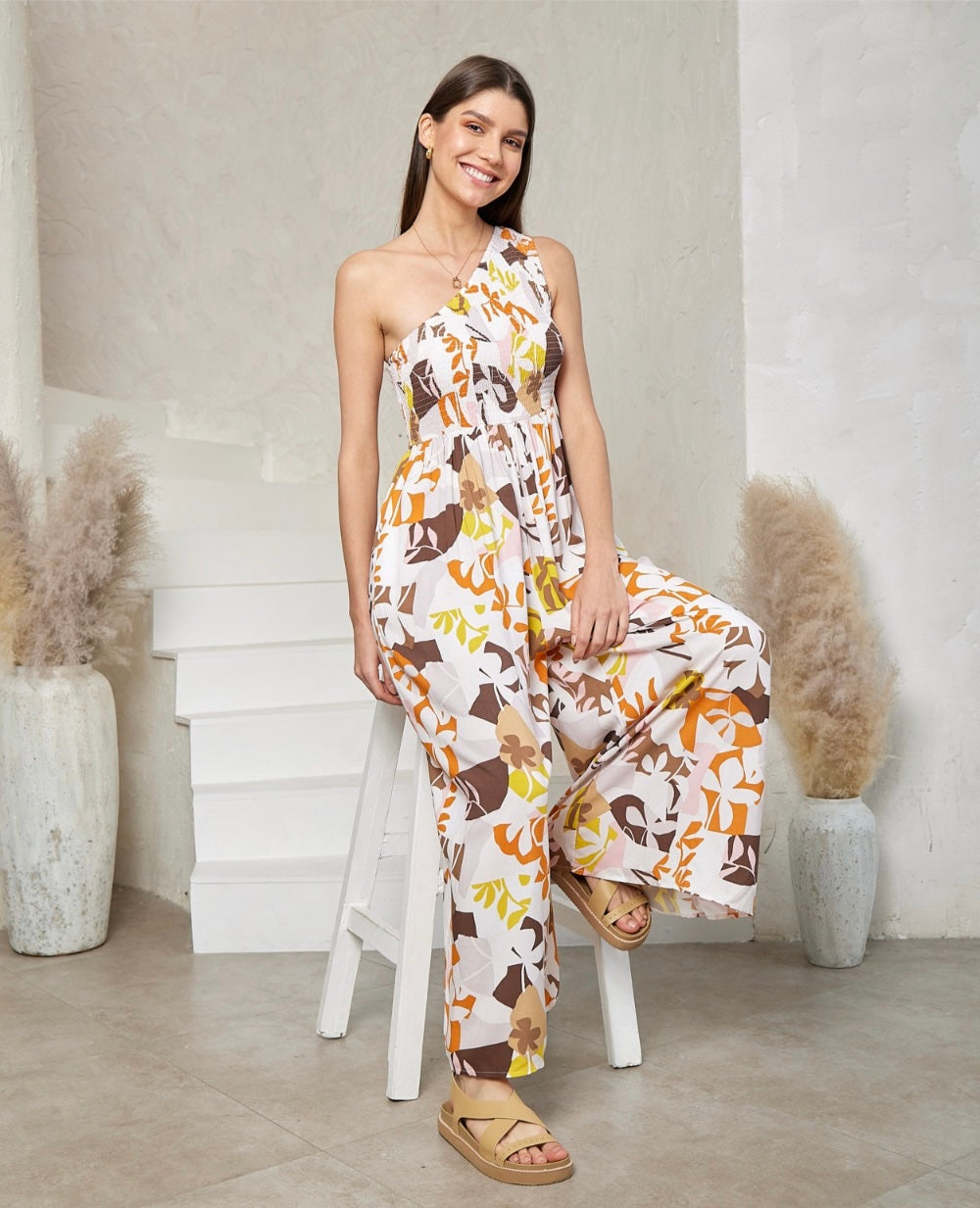 Iris Maxi | Megan One Shoulder Jumpsuit