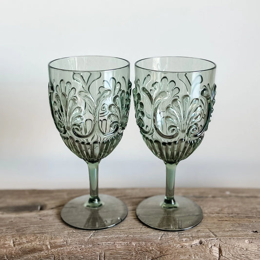 Flemington Acrylic Wine Glass | Green