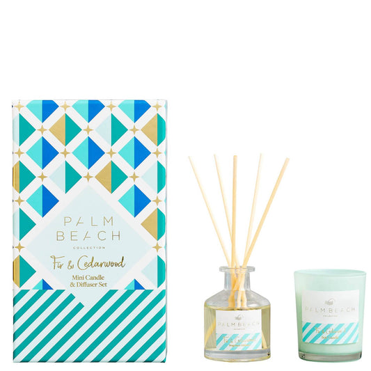 Palm Beach Mini Candle & Diffuser Pack | Fir & Cedarwood