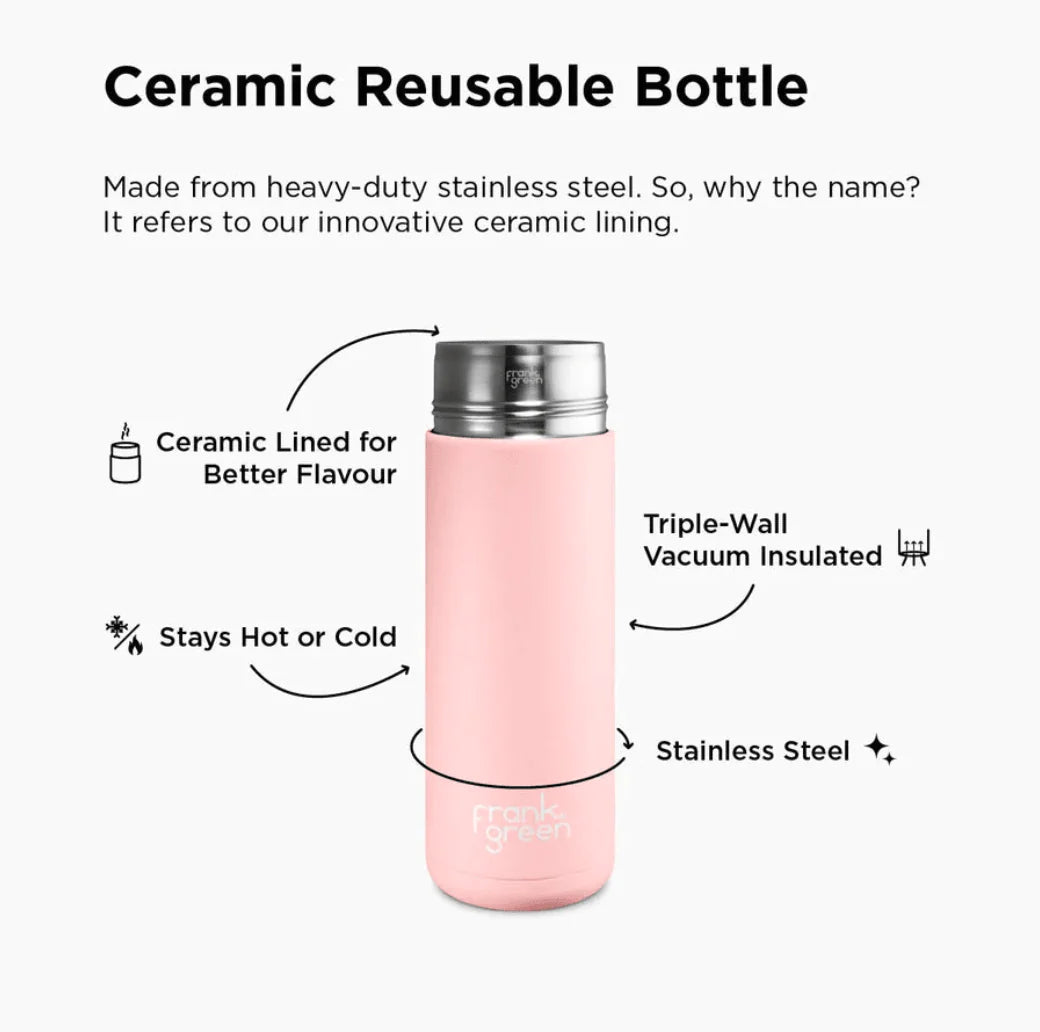 Frank Green Reusable Bottle | 595ml Blushed