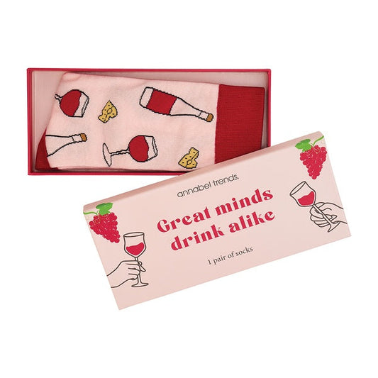 ‘Great Minds Drink Alike’ Boxed Socks