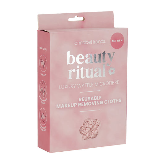 Waffle Makeup Removing Cloths | Pink set/4