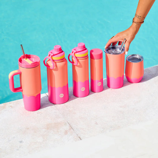 Wave Super Sip Stainless | 850ml Orange/Hot Pink