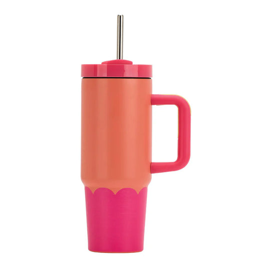 Wave Super Sip Stainless | 850ml Orange/Hot Pink
