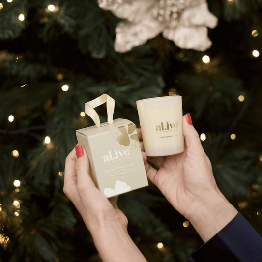 al.ive body | Christmas Candle Bauble - Golden Wattle & Citrus
