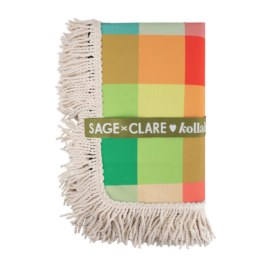 Holiday Fringed Medium Picnic Mat | Sage x Clare Aida