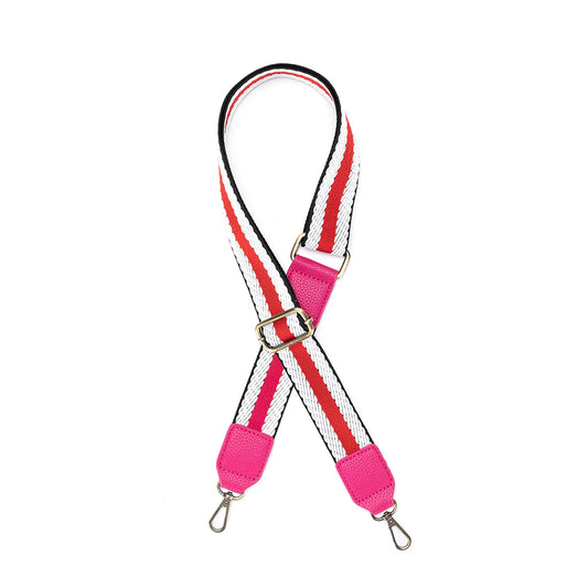 Interchangeable Handbag Strap | Pink/Red Stripe