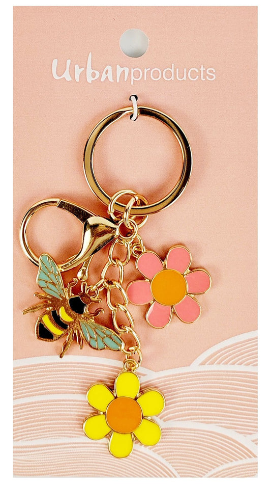 Keyring | Bee and Flower