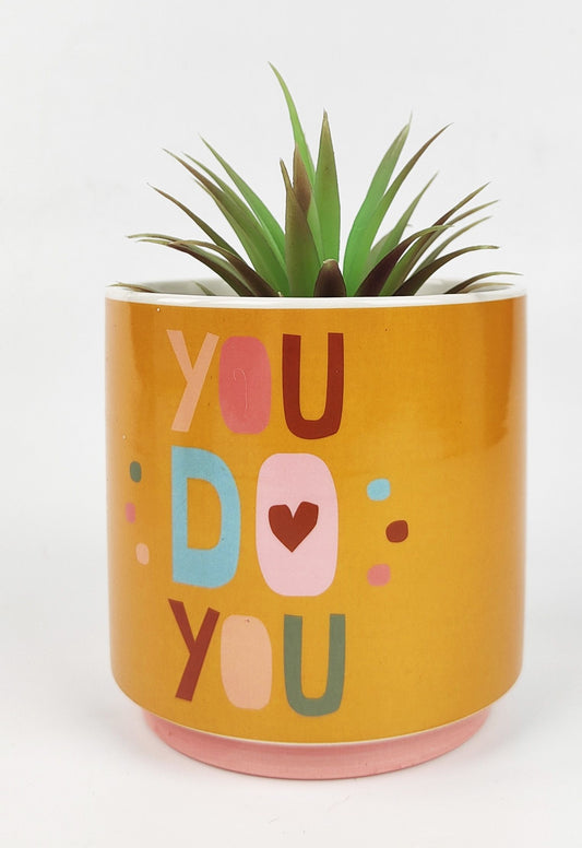 Funky Quote Planter Mustard | You Do You