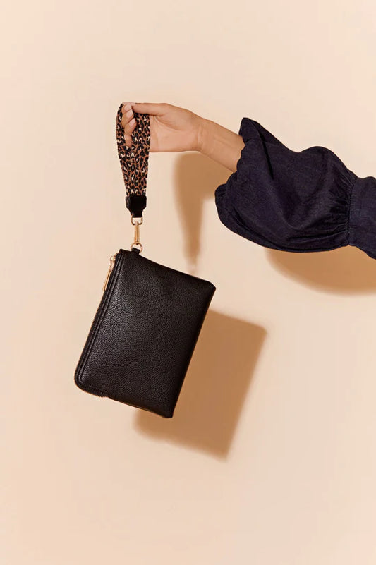 Becca Web Handle Clutch | Black