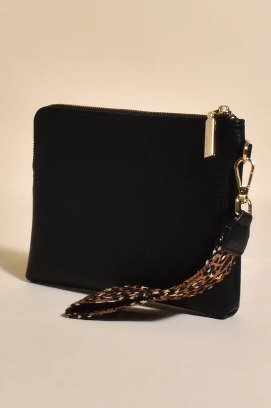 Becca Web Handle Clutch | Black