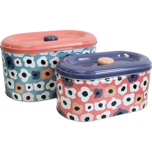 Retro Storage Tins (Set of 2)