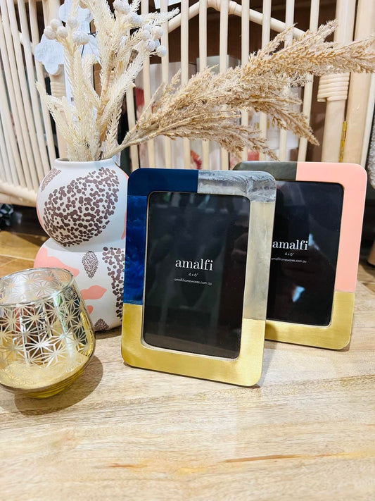 Tortoiseshell Gold Resin Frame (4x6) - Assorted Colours