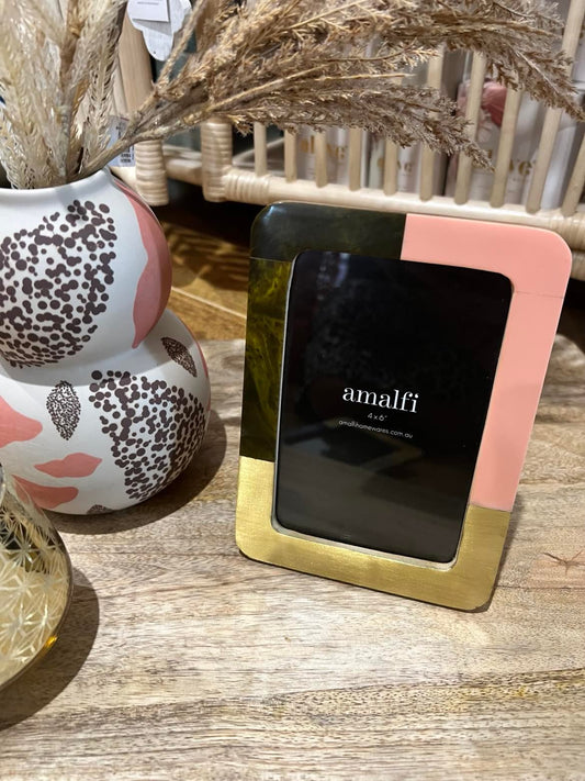 Tortoiseshell Gold Resin Frame (4x6) - Assorted Colours