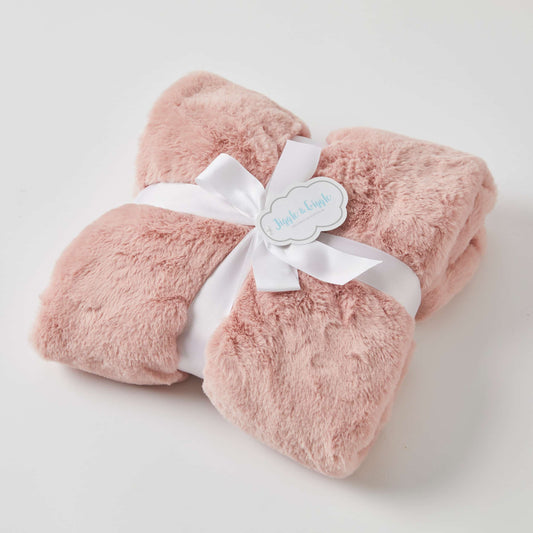Faux Fur Super Soft Baby Blanket | Pink