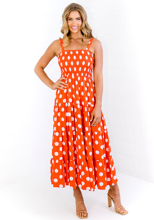 Cecile Maxi Dress | Burnt Orange