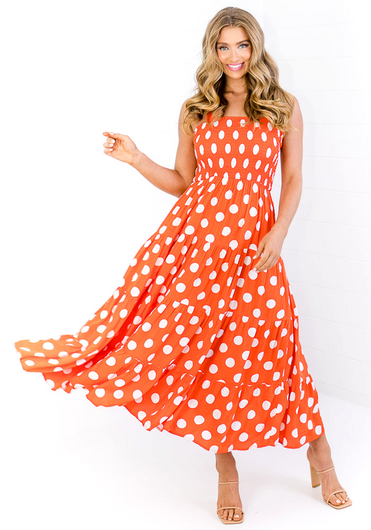 Cecile Maxi Dress | Burnt Orange
