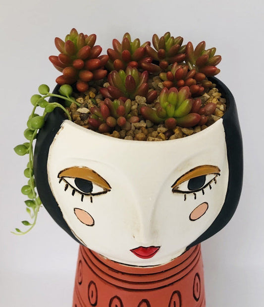 Lady Burnt Orange Vase/Planter