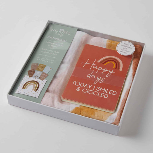 Rainbow Milestone Muslin Set
