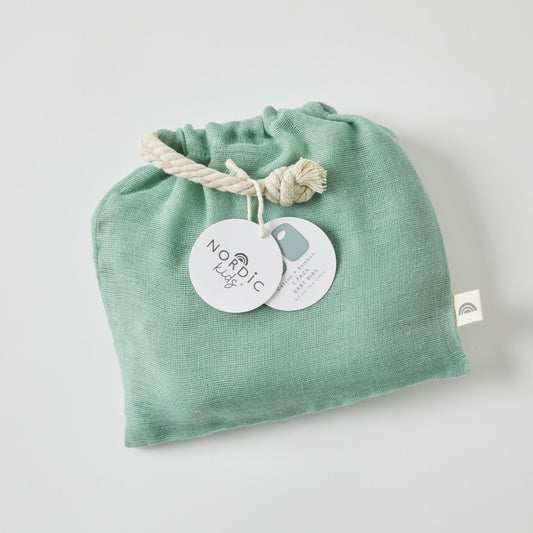 Muslin Bib 2 Pack | Forest Green