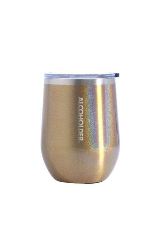 Alcoholder | Stemless Insulated Wine Tumblers *Glitter Gold