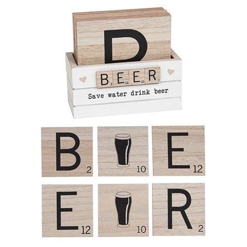 Scrabble Drink Coasters | Beer