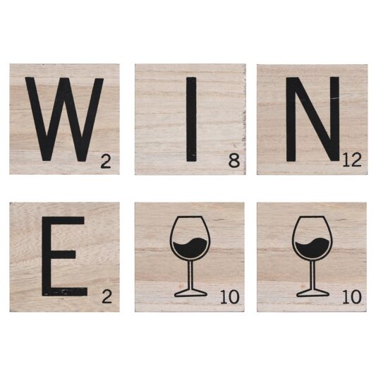 Scrabble Drink Coasters | Wine