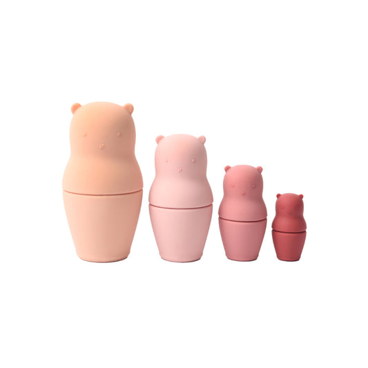 Silicone Nesting Bears | Baby Pink