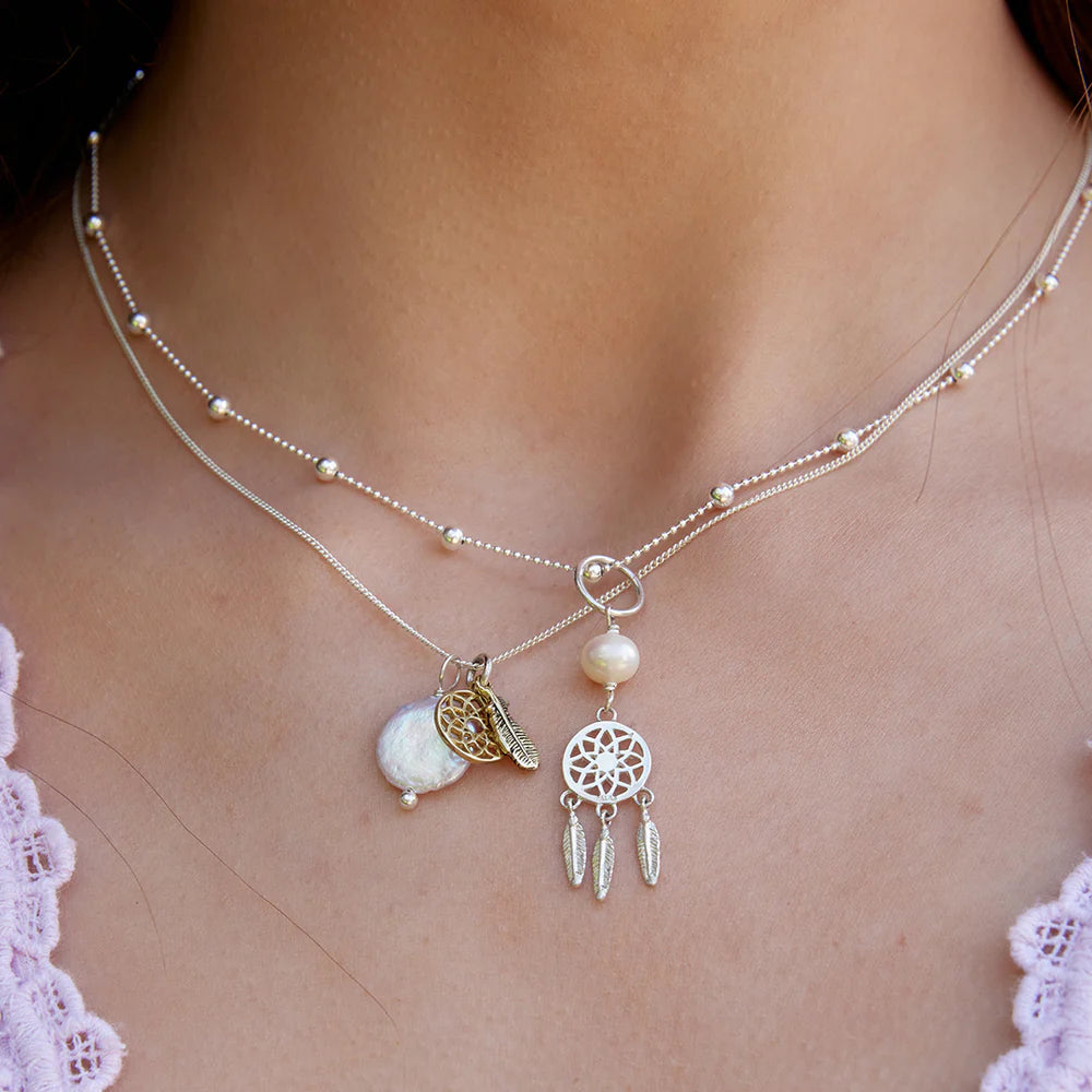 Pearl Amulet Necklace | Dream Catcher