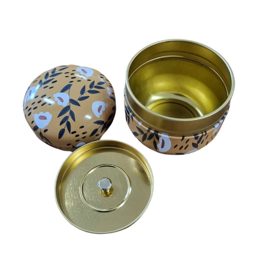 Floral Tin in Mustard