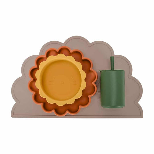 Silicone Dinner 4 Piece Set | Lion