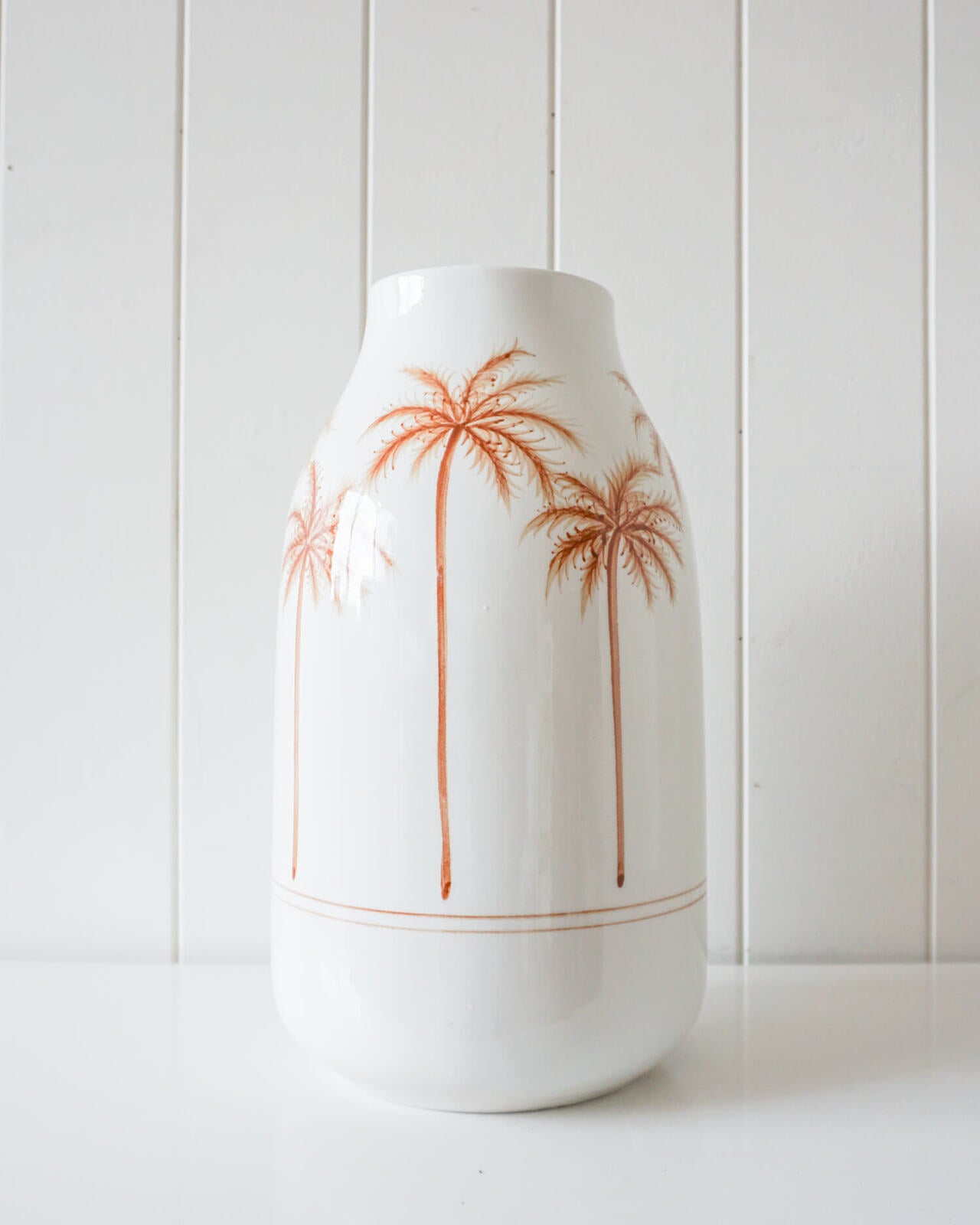 Morocco Vase in Rust/White