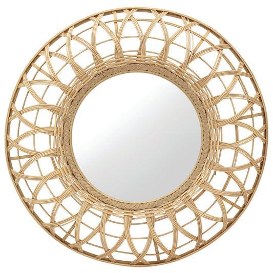Uma Rattan Round Mirror (80cm)