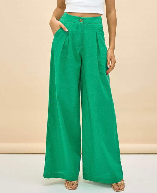Jasmine Wide Leg Pant | Green