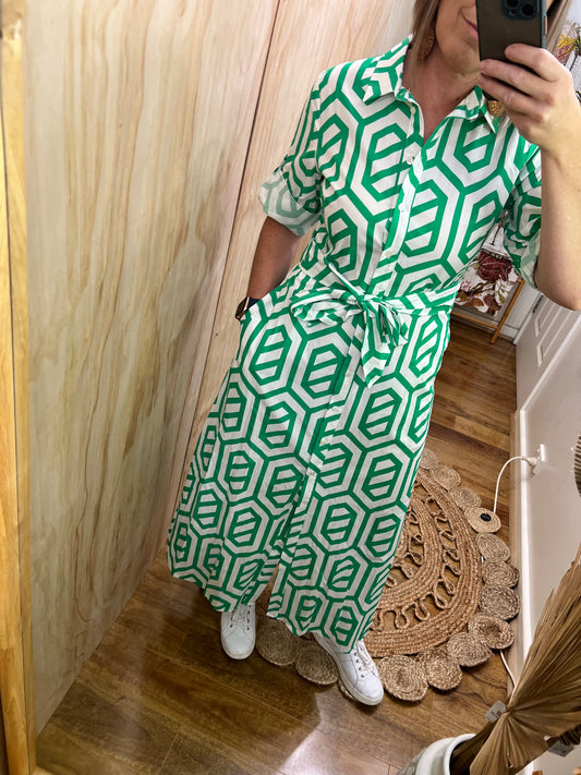 Stacey Maxi | Geometric Green