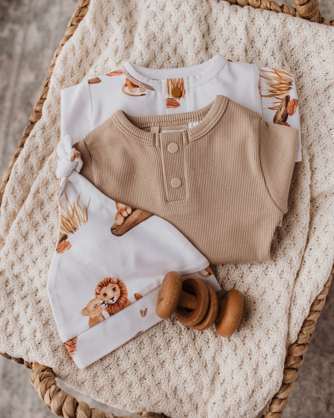 Baby Knotted Beanie | Lion