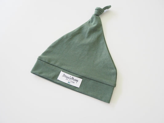 Baby Knotted Beanie | Olive
