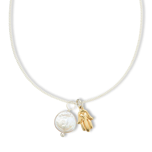 Pearl Amulet Necklace | Harmsa