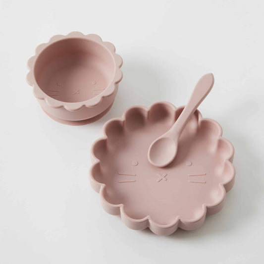 Henny Silicone 3pc Dinning Set | Musk