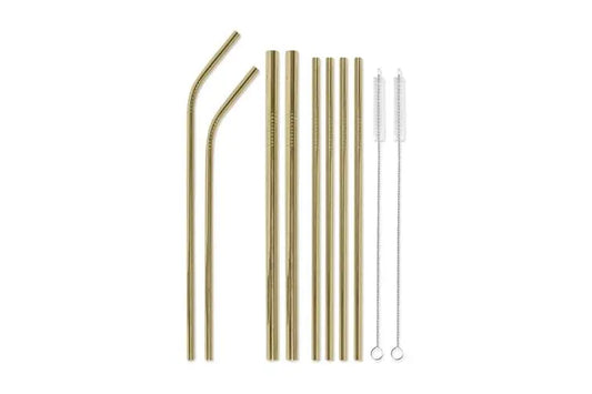 Stainless Steel Straw Set | Gold “Sippity Doo Dah