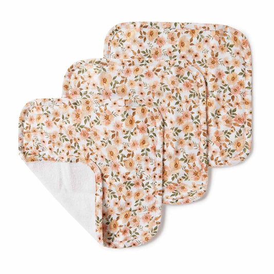 Organic Wash Cloths - 3 Pack | Spring Floral