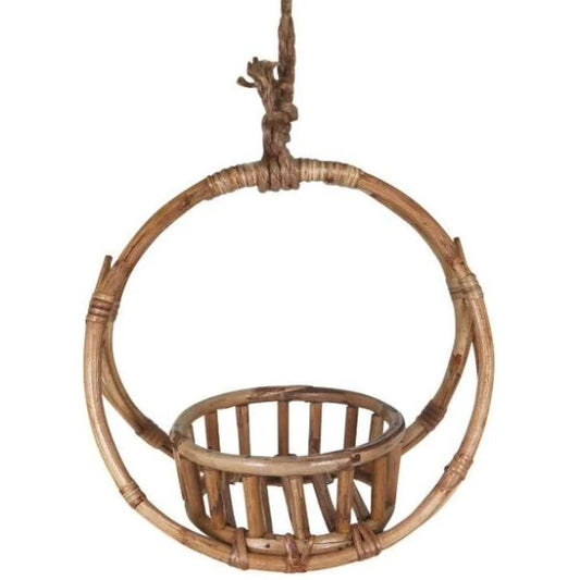 Round Cane Pot Holder Natural 40cm