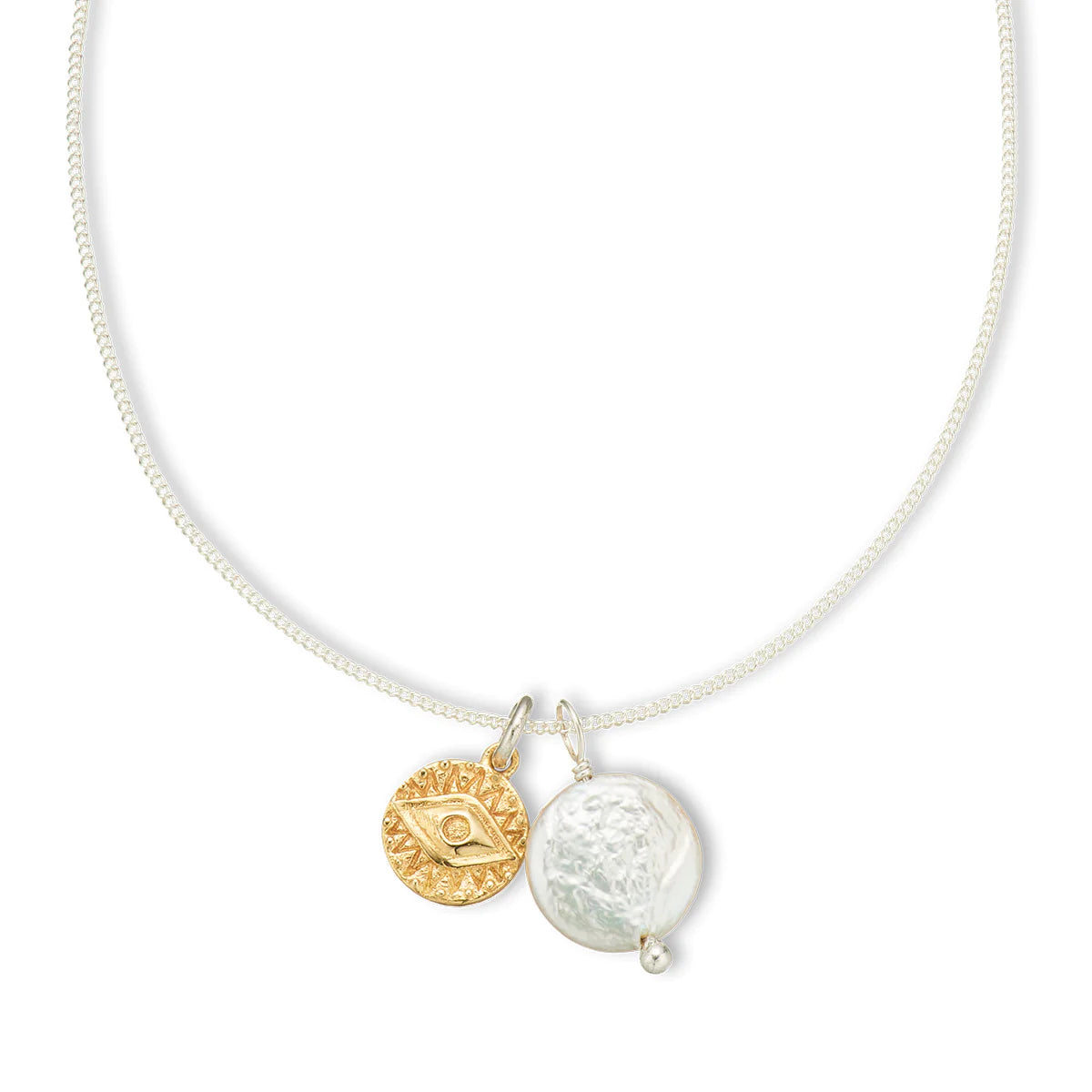 Pearl Amulet Necklace | Evil Eye