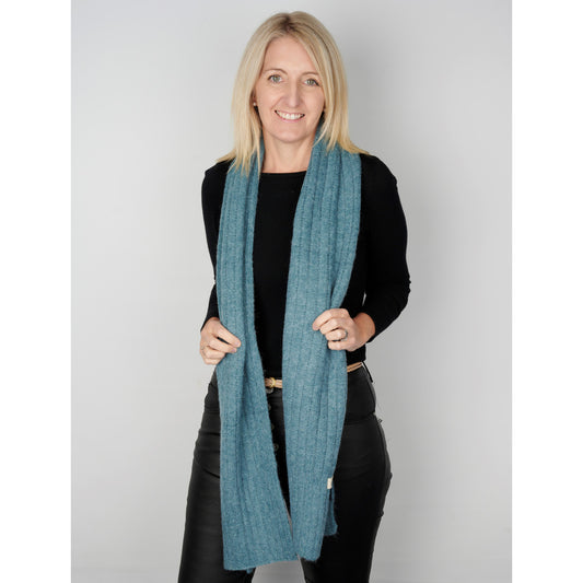 Blue Rib Scarf
