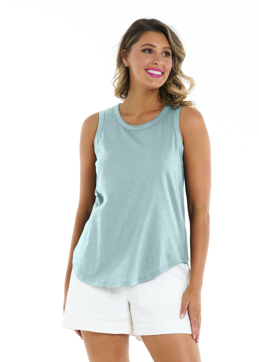 BETTY BASICS | Keira Tank in Mineral Green