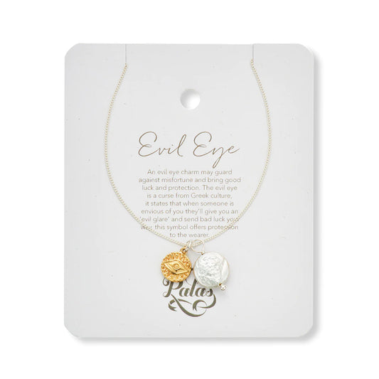 Pearl Amulet Necklace | Evil Eye